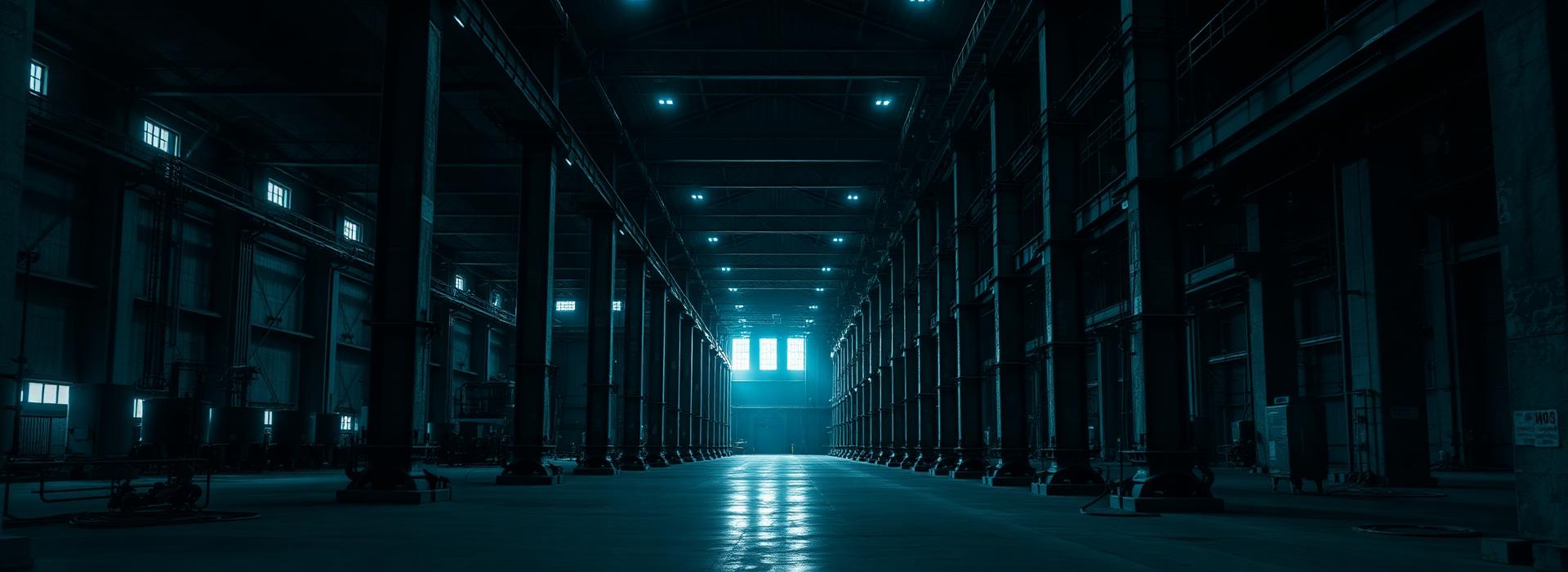 Fireproofed structural steel inside an industrial plant